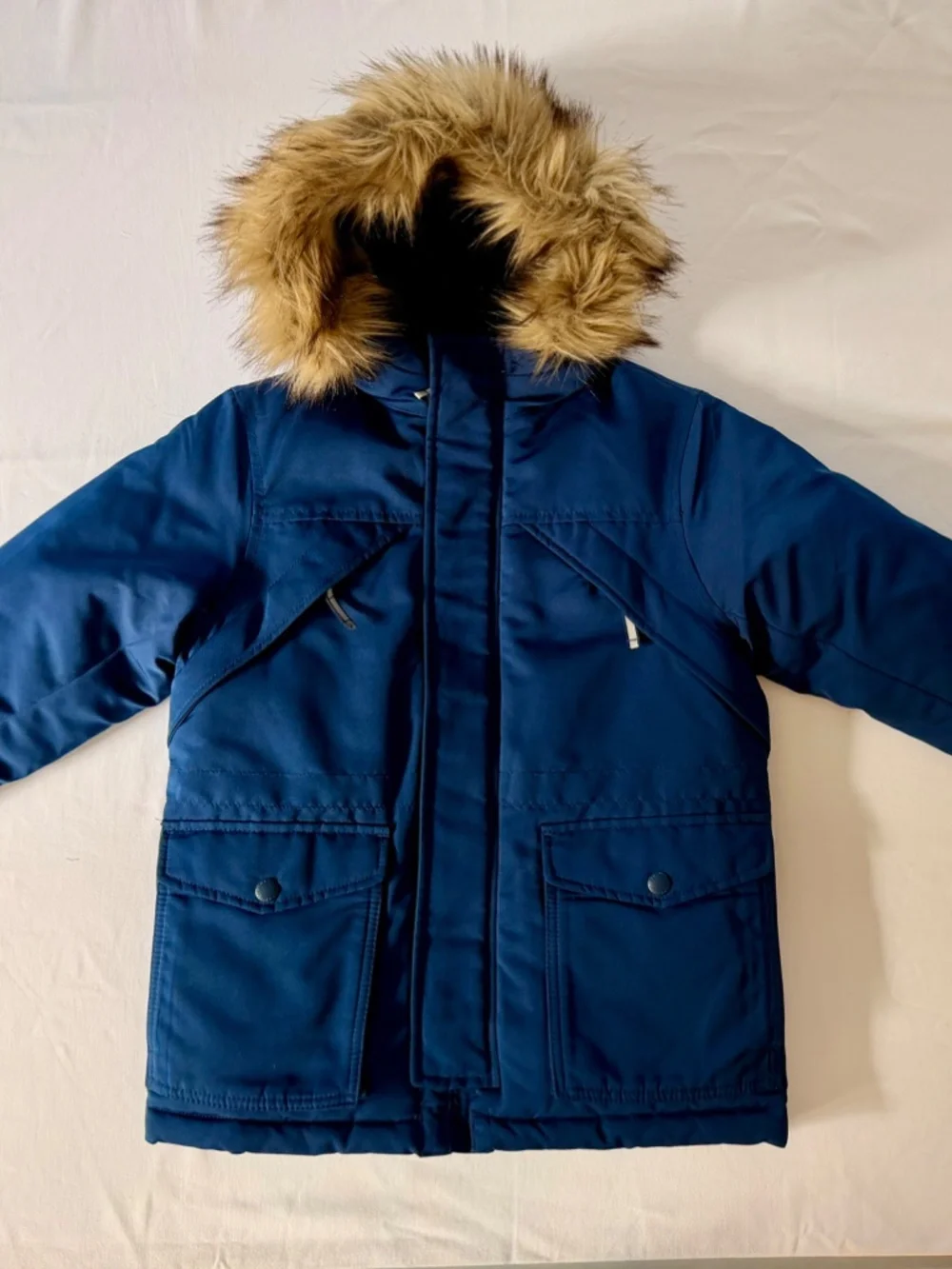 Gap Kids ColdControl Max PrimaLoft Parka, navy blue, kids size Medium (10)